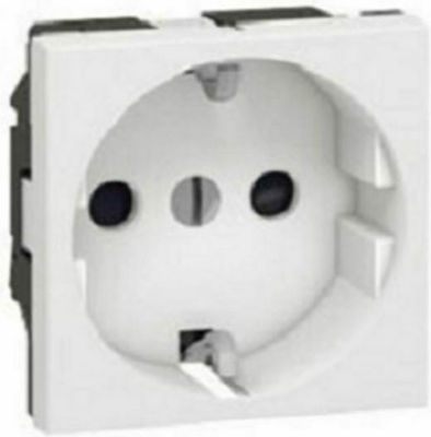 Legrand Mosaic Single Power Safety Socket White