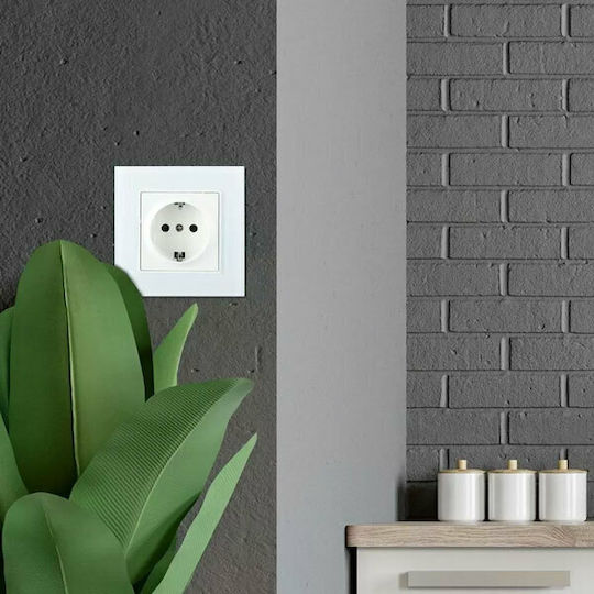 V-TAC Single Power Socket White