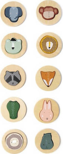 Trixie Shape Sorting Toy Matching Game Peg Animals made of Wood for 12++ Months