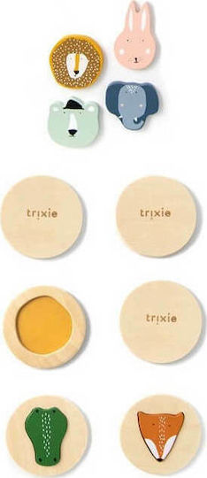 Trixie Shape Sorting Toy Matching Game Peg Animals made of Wood for 12++ Months