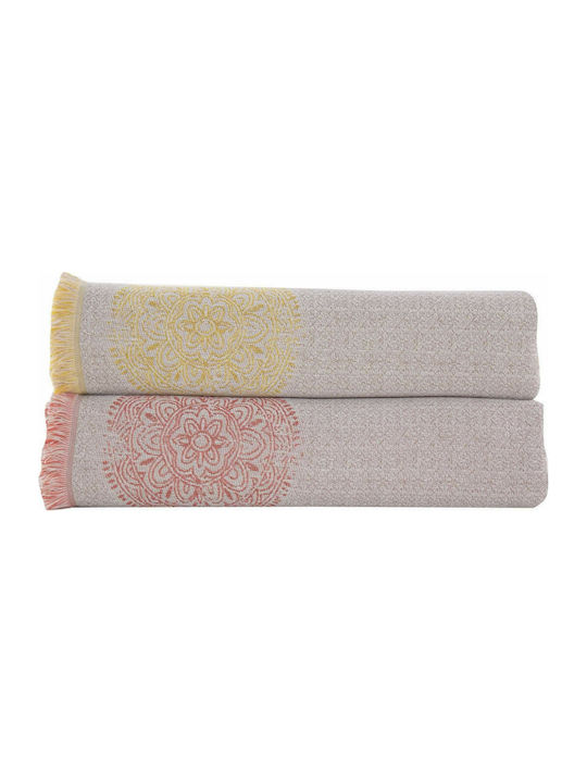 Nef-Nef Homeware Three-Seater Sofa Throw 170x300cm Beige / Coral