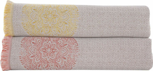 Nef-Nef Homeware Three-Seater Sofa Throw 170x300cm Beige / Coral