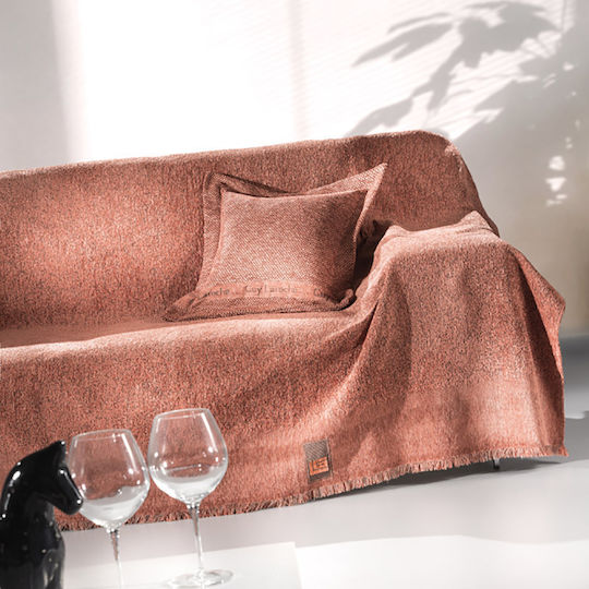Guy Laroche Balance Ριχτάρι Πολυθρόνας Δύο 'Οψεων Chenille 150x170εκ. Salmon 1133030218085