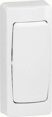 Legrand Oteo 08608 External Electrical Lighting Wall Switch no Frame Basic Aller Retour White