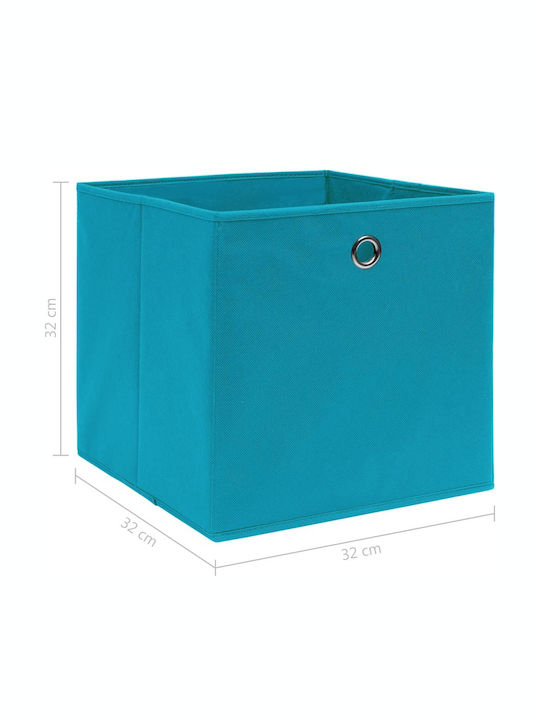 vidaXL Fabric Storage box Blue 32x32x32cm 10pcs