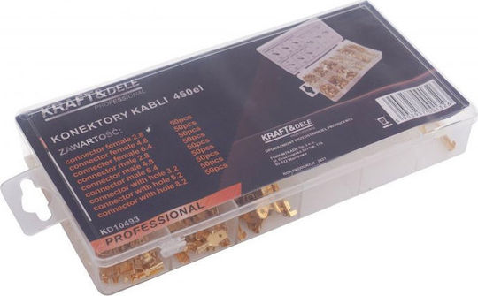 Kraft & Dele Ακροδέκτες Οπής Χρυσό (KD10493) σε σετ των 450τμχ
