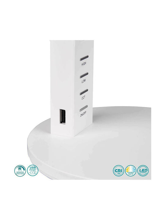 Trio Lighting Ava LED Φωτιστικό Γραφείου με Σπαστό Βραχίονα σε Λευκό Χρώμα