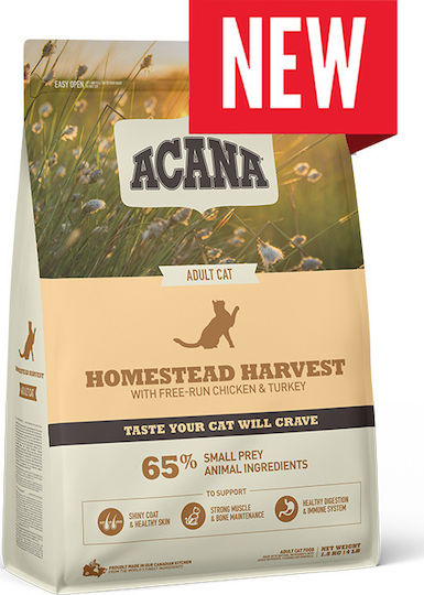Acana Homestead Harvest Ξηρά Τροφή χωρίς Σιτηρά για Ενήλικες Γάτες με Κοτόπουλο 1.8kg