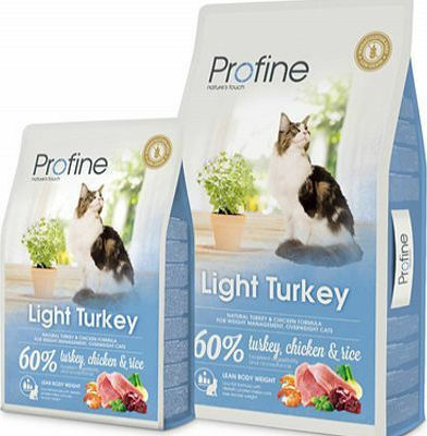 Profine Light Dry Food Diet for Adult Cats with Turkey / Chicken / Rice 10kg
