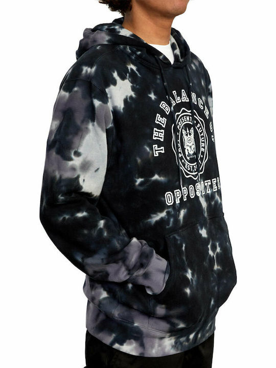 Annex Men's Sweatshirt with Hood & Pockets Marble Tie