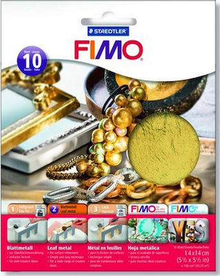 Staedtler Fimo Leaf Metal Gold Frunze de aur 14x14cm 8781-11