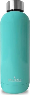 Puro Hot Cold Recyclable Bottle Thermos Stainless Steel Turquoise 500ml WB500DW1LBLUE