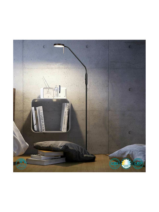 Trio Lighting Monza LED Floor Lamp H145xW25cm. with Warm White Light 1400lm Gold