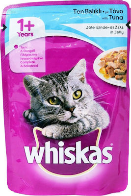 Whiskas 1+ Wet Food for Adult Cats In Pouch with Tuna In Jelly 1pc 100gr