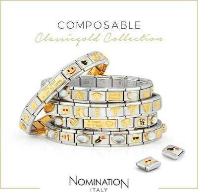 Nomination Composable Classic Metallic Threaded Motif for Jewelry