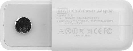 Lamtech USB-C Universal Φορτιστής Laptop 61W 20.3V 3A με Αντάπτορα Τροφοδοσίας
