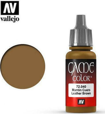 Acrylicos Vallejo Game Modellbau Farbe Leather Brown 17ml 72.040