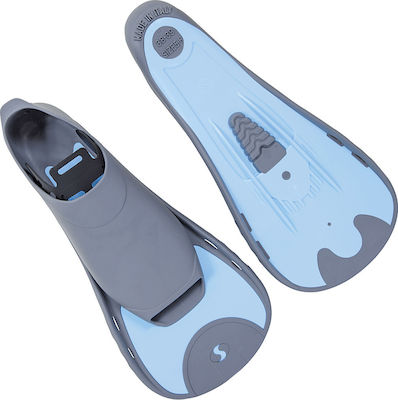 Salvas F5 Swimming / Snorkelling Fins Short Greylight Blue 52153