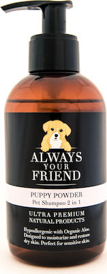 Always Your Friend Powder Shampoo with Fabric Softener for Puppies Pet 2 in1 250ml