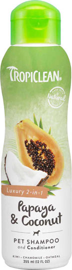 Tropiclean Papaya & Coconut Dog Shampoo With Conditioner 592ml