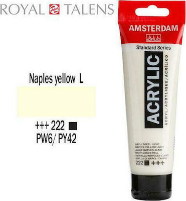 Royal Talens Amsterdam All Acrylics Standard Acrylic Paint Set Naples Yellow Light 222 120ml 1pcs 17092222