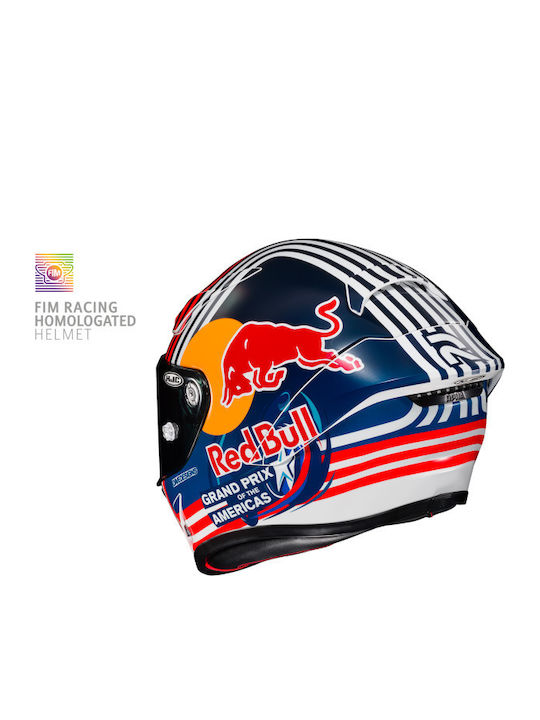 HJC RPHA 1 Red Bull Austin GP MC21 Motorcycle Helmet Full Face ECE 22.06 with Pinlock