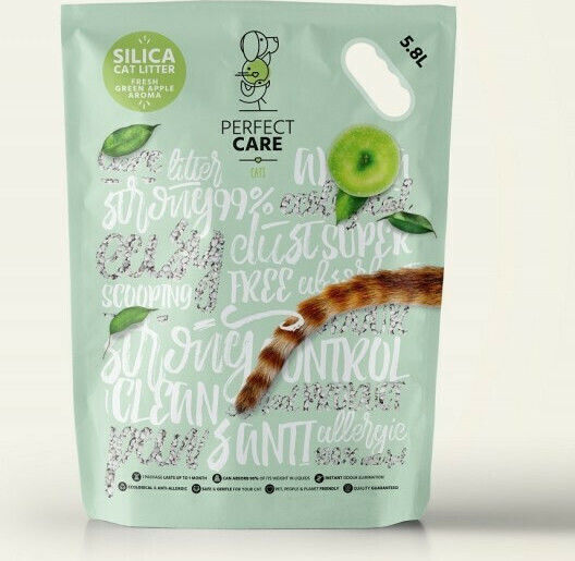 Perfect Care Silica Кристален котешки пясък с аромат Apple Sweetie 5.8лт