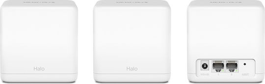 Mercusys Halo H30G v1 WiFi-Mesh-Netzwerk Zugriffspunkt Wi‑Fi 5 Dualband (2,4 & 5 GHz) in Dreifach-KIt