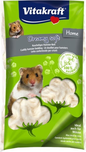 Vitakraft Dreamy Soft Hackschnitzel für Nagetierkäfig Hamster Baumwollstreu 20g 0.20kg