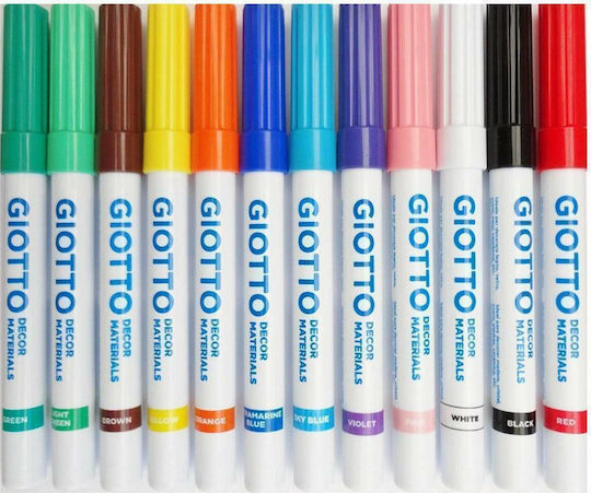 Giotto Decor Materials Μαρκαδόρος Καφέ για Ξύλο, Γυαλί και Δέρμα