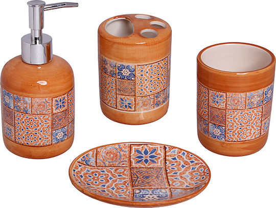 Etoile PT-652 Glass Bathroom Accessory Set Multicolour 3pcs