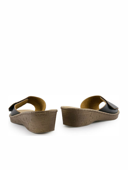 Napoleana 1903 Women's Platform Wedge Sandals Black