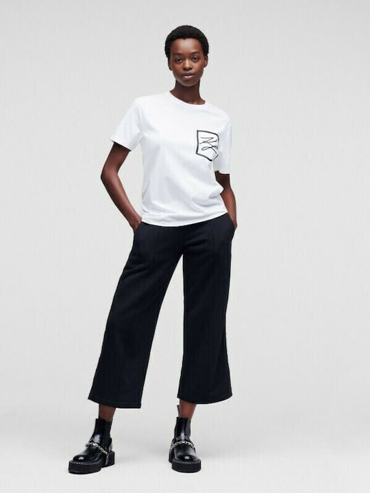 Damen Hoch tailliert Stoff Hose Schwarz mit Pailletten