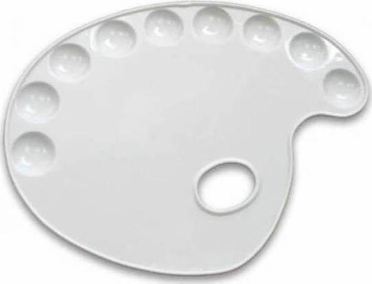 Matalon Oval No3 Plastic 9-Slot Paint Palette 1pcs