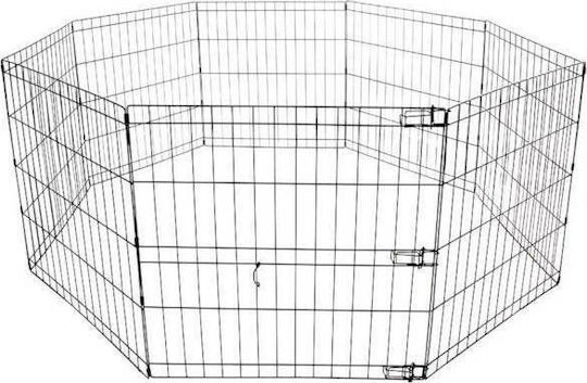 M-Pets Park Dog Octagon 62x66cm made of Metal in Black Color 62 x 66cm