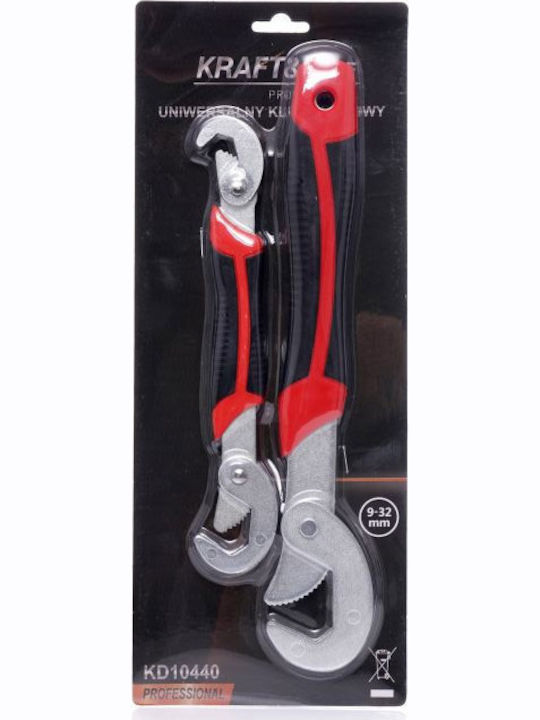 Kraft & Dele French Wrench with Adjustable Opening 32mm 270mm 2pcs
