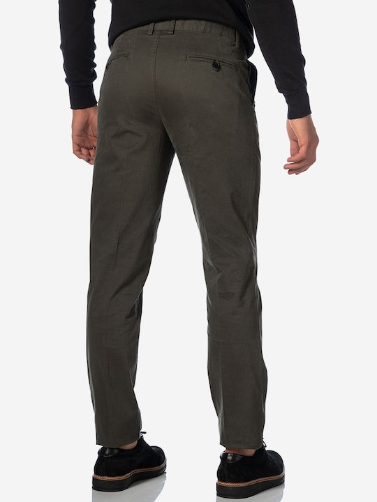 Sogo Men's Trousers Chino in Regular Fit Oil