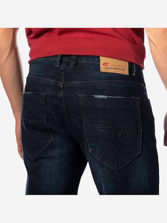 Herren Jeanshose Elastisch Regulär Fit Marineblaue