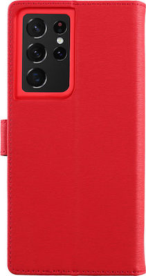 Volte-Tel Allure Magnet Synthetic Leather Wallet Red (Galaxy S21 Ultra 5G)