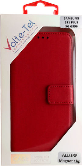 Volte-Tel Allure Magnet Wallet Δερματίνης Κόκκινο (Galaxy S21+ 5G)