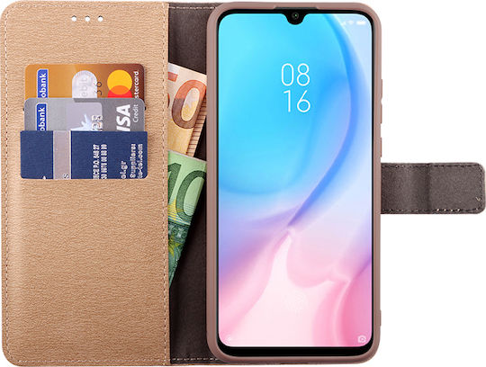 Volte-Tel Allure Magnet Brieftasche Synthetisches Leder Gold (Huawei P40 Lite)