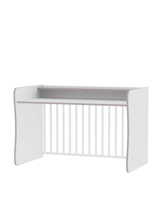 Lorelli Convertible Baby Crib Minimax White & Pink Crossline for Mattress 60x120cm