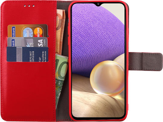 Volte-Tel Allure Magnet Stand Brieftasche Synthetisches Leder Rot (Galaxy A32 5G)