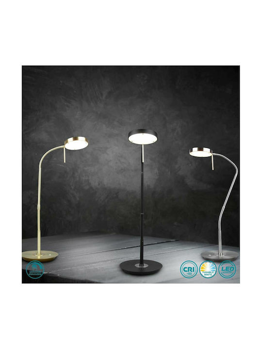 Trio Lighting Monza LED Φωτιστικό Γραφείου με Εύκαμπτο Βραχίονα σε Ασημί Χρώμα