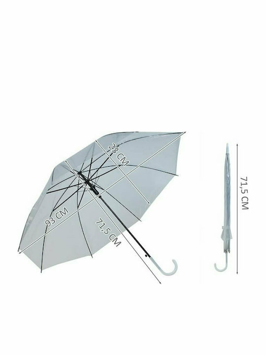 Malatec Automat Umbrelă de ploaie cu baston de mers pe jos Transparentă