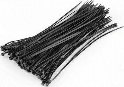 GeHock Pack of 100pcs Black Plastic Cable Ties 200x2.5mm 60-125200