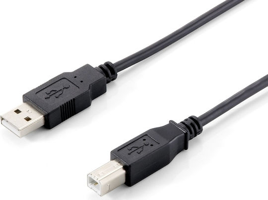 Equip USB 2.0 Cablu USB-A - USB-B Negru 5m 128862