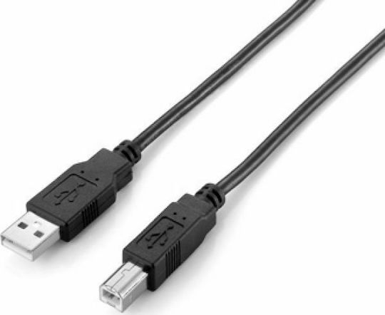 Equip USB 2.0 Кабел USB-A мъжки - USB-B мъжки Черен 1м 128863