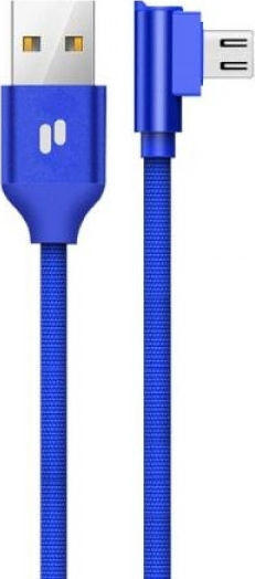 Puridea L23 1m Angle (90°) / Braided USB 2.0 to micro USB Cable Blue