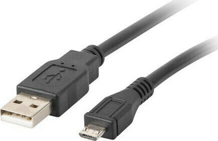 Lanberg Regular USB 2.0 spre micro USB Cablu Negru 1m (CA-USBM-10CC-0010-BK) 1buc